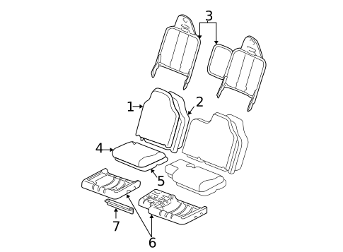 Front Seat Components for 2004 Ford Ranger #0
