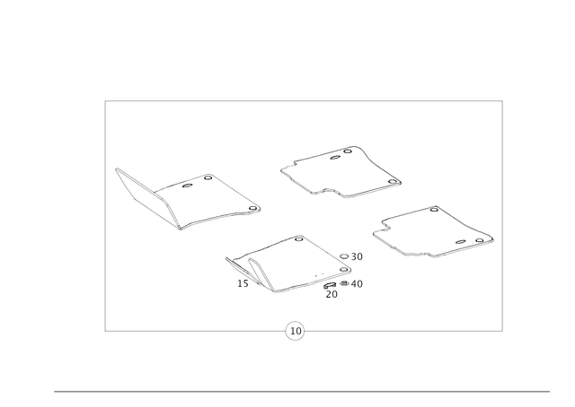 2226806404 - Panelling: Floor Mat for Mercedes-Benz Image