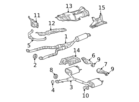 Exhaust Components for 2009 Lexus IS F #0