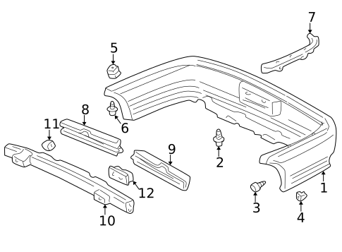Bumper & Components - Rear for 2003 Acura CL #0
