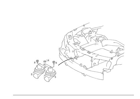 Horn for 1985 Mercedes-Benz 500SEC #0