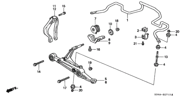 Front Lower Arm for 2000 Honda Civic #0
