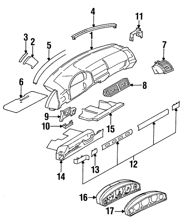 14068085879A83 - Body: Instrument Panel for Mercedes-Benz Image