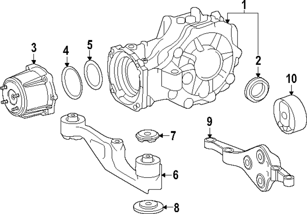 2024-2025 Toyota Grand Highlander Differential Housing Support 52380 ...