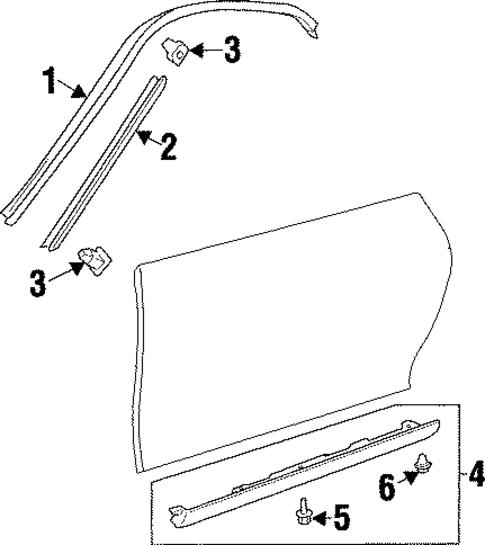 Exterior Trim - Pillars for 1998 Toyota Supra #0