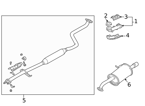 Exhaust Components for 2000 Mazda Protege #1