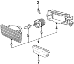 51111977108 - Electrical: Fog Lamp Assembly Support for BMW: 318i, 318is, 318ti, 323i, 323is, 325i, 325is, 328i, 328is, M3 Image