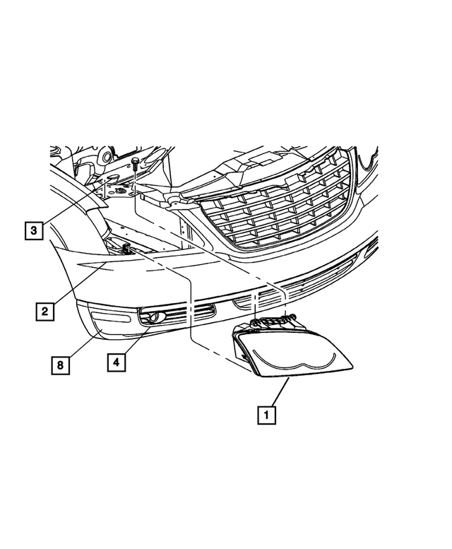 4857728AC - Electrical: Headlamp, Right for Mopar Image