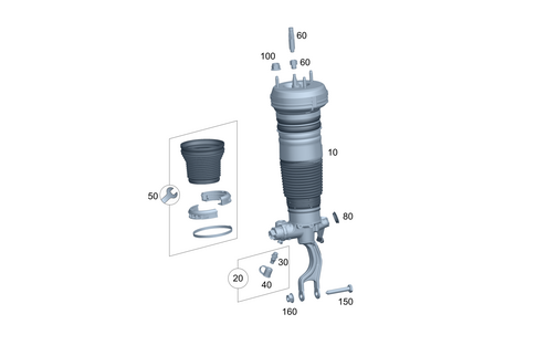 Front Suspension Strut and Suspension Strut Mount for 2023 Mercedes-Benz S500 #0