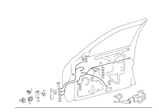 1408210397 - Electrical System: Hose for Mercedes-Benz: 300SD, 400SE, 400SEL, 500SEL, 600SEL, S420 Image image
