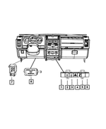 56046129AE - Electrical: 3 Gang Switch for Dodge: Nitro | Jeep: Liberty Image