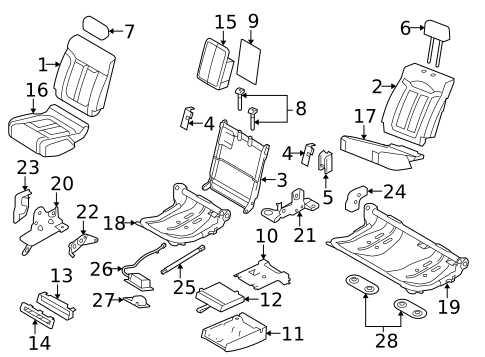 Rear Seat Components for 2012 Ford F-150 #2
