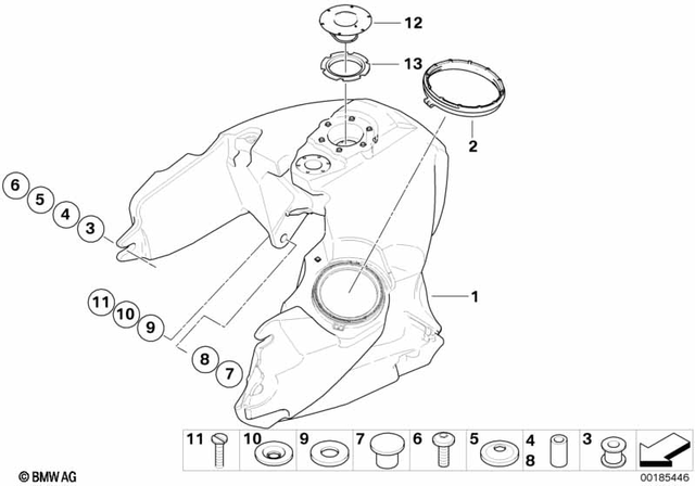 7129904491 - Fuel Supply: Isa Screw - M5X10 for BMW-Motorrad Image