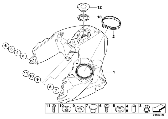 16141182903 - Fuel Supply: Supporting Ring -  for BMW-Motorrad Image