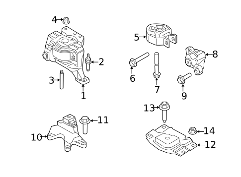 Engine & Trans Mounting for 2016 Lincoln MKC #0