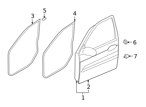 Door & Components for 2005 Kia Sorento #0