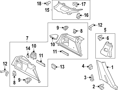 Interior Trim - Quarter Panels for 2024 Porsche Cayenne #0