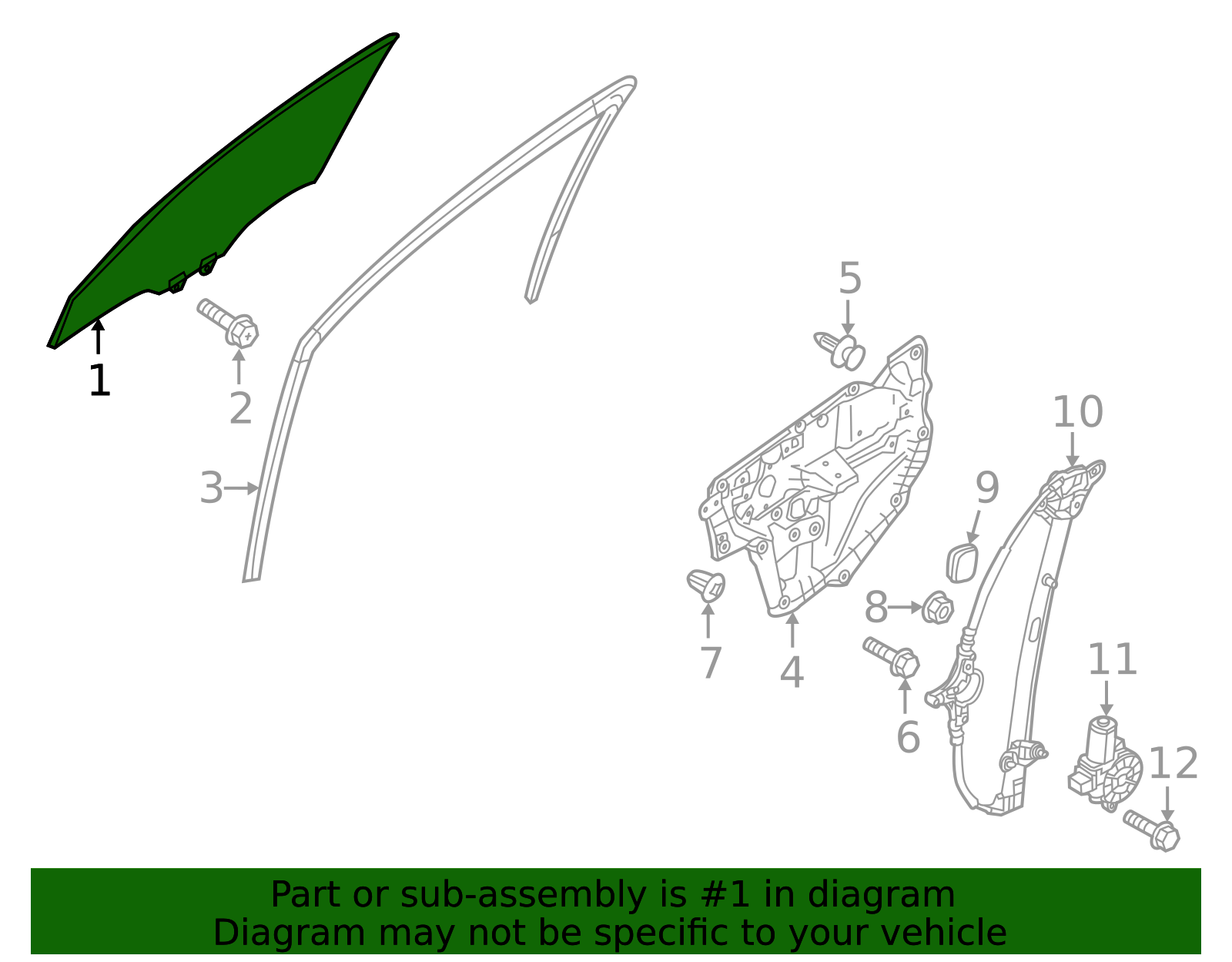 KB7W-58-510 - Door Glass 2017-2025 Mazda CX-5 | Mazda-Parts
