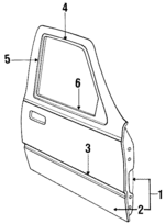 F13Z6620125A - Body: Door Shell for Ford Image