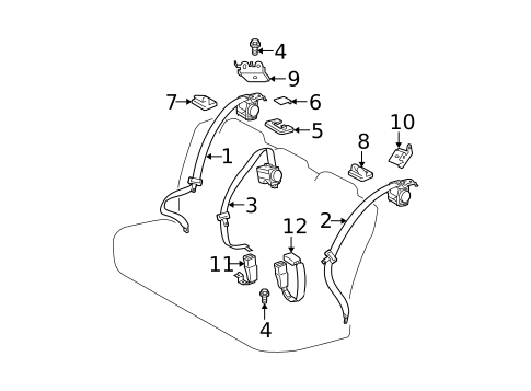 Seat Belt for 2015 Toyota Prius #1