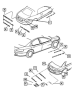 4805553AA - Exterior Ornamentation: Lx Nameplate for Mopar Image