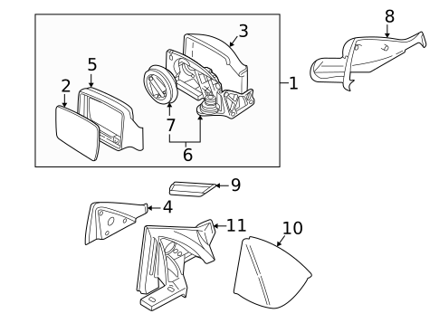 Outside Mirrors for 1999 Volvo C70 #0