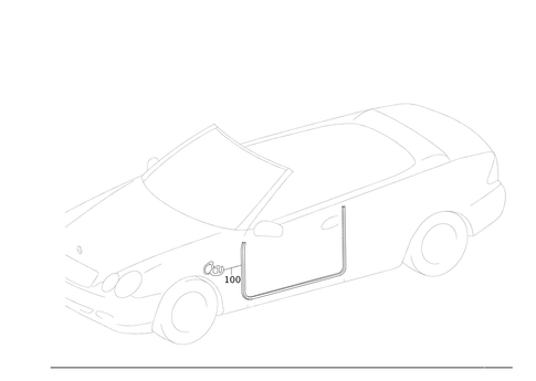 Head Protection Curtain, Door Edge Guard Sections for 2006 Mercedes-Benz CLK500 #0