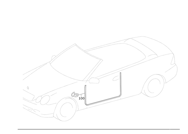 2036971151 - Covering and Lining: Edge Guard for Mercedes-Benz: CLK320, CLK350, CLK500, CLK55 AMG, CLK550, CLK63 AMG Image image