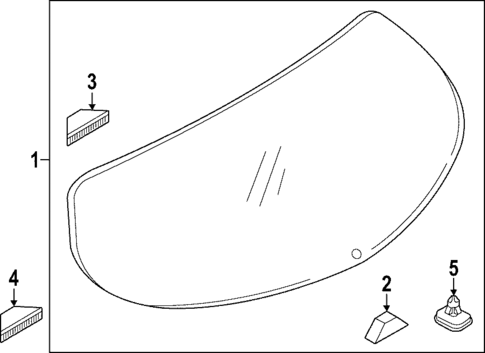 Glass - Lift Gate for 2023 Mazda CX-50 #0