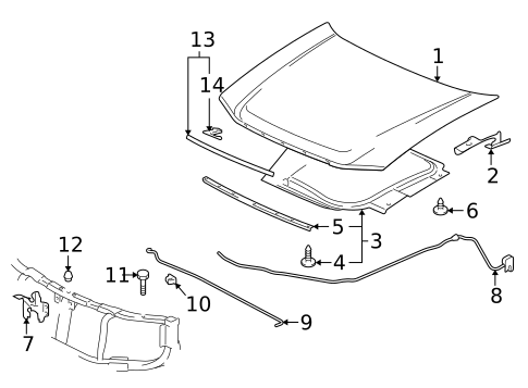 Hood & Components for 2006 Isuzu Ascender #0