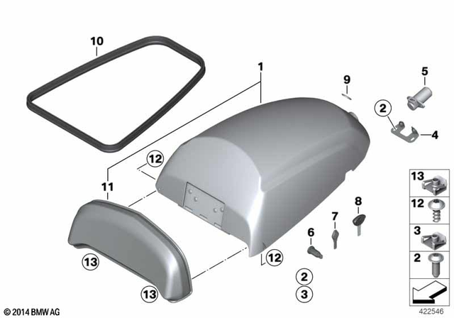 65617664469 - : Lock Plate for BMW-Motorrad Image