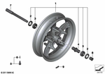 36318357893 - : Black Front Wheel - 3.5X15 for BMW-Motorrad Image