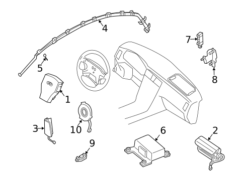 Air Bag Components for 2004 INFINITI G35 #1