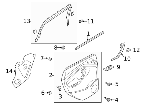 Interior Trim - Rear Door for 2018 Ford C-Max #0