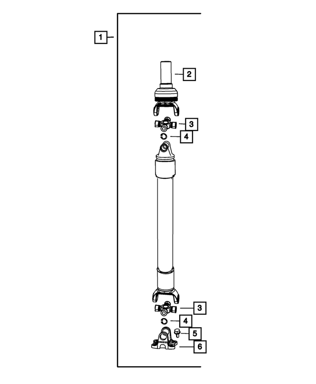 J3207886 - Rear Axle; Corporate 210 MM; Differential and Drive Line: U-joint Snap Ring for Mopar Image