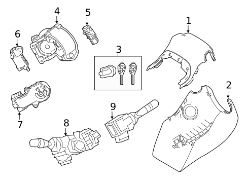 Shroud, Switches & Levers for 2021 Toyota C-HR #0
