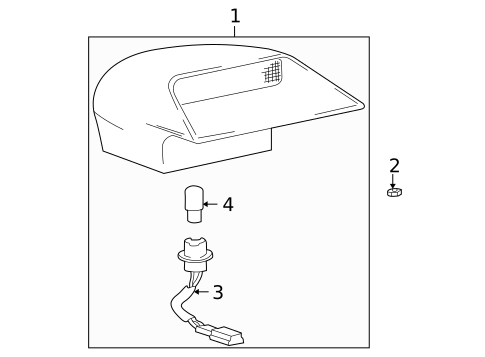 High Mounted Stop Lamp for 2001 Hyundai Sonata #0