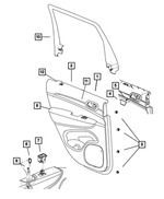 5MC451X9AA - : Rear Door Trim Panel Assembly, Left for Jeep: Grand Cherokee Image