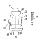 1JA901VSAA - Interior Trim: Front Headrest for Mopar Image