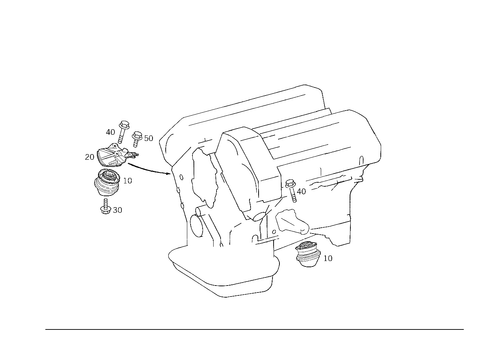 Engine Suspension for 1999 Mercedes-Benz E430 #1
