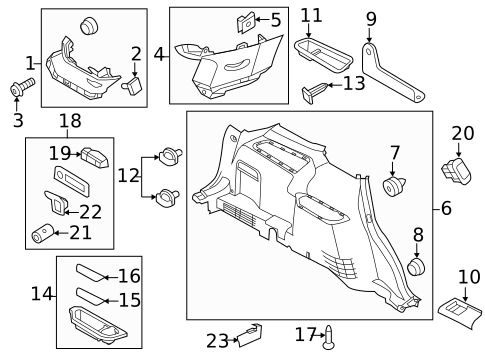 Interior Trim - Quarter Panels for 2016 Ford Police Interceptor Utility #0