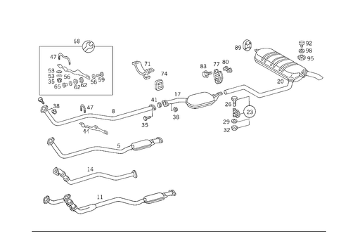 Exhaust System on Diesel Vehicles for 1984 Mercedes-Benz 300TD #1
