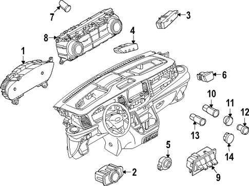 Cluster & Switches for 2024 Ford E-Transit #0