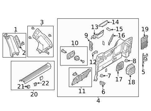 Interior Trim - Side Panel for 2014 Kia Sedona #0