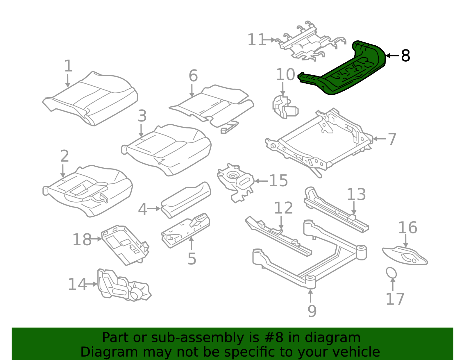 2016-2026 Volvo Seat Frame Mounting Base 31446455 | AutoNation Parts