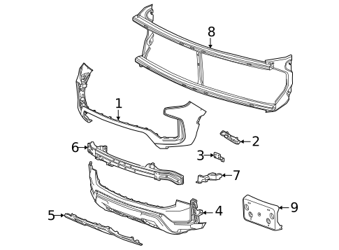 Bumper & Components - Front for 2024 Chevrolet Suburban #0