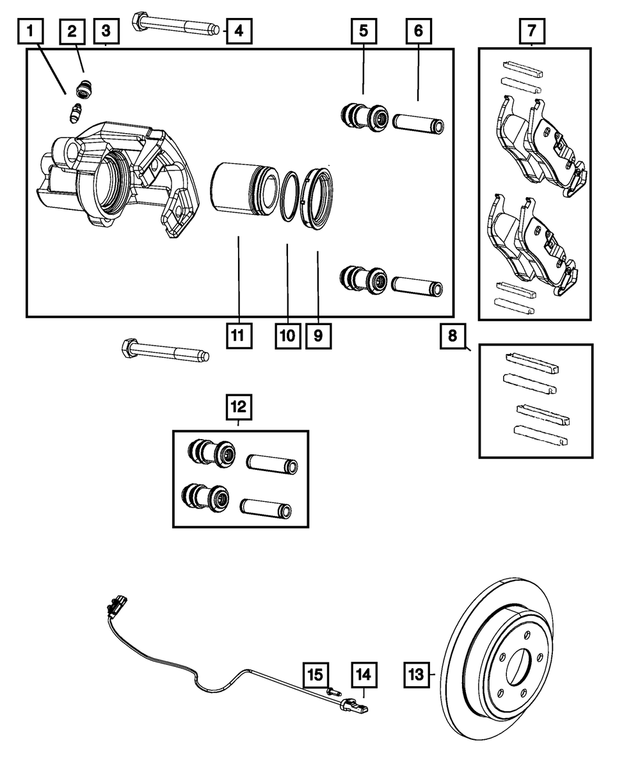 5179733AA - : Brake Caliper Sleeve for Mopar Image