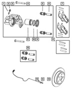 R5143703AB - : DISC BRAKE - CALIPER | Mopar R5143703AB for Jeep: Commander, Grand Cherokee Image