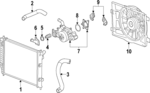 1511057 - Cooling System: ACDelcoâ„¢ Thermostat Housing for GM Image