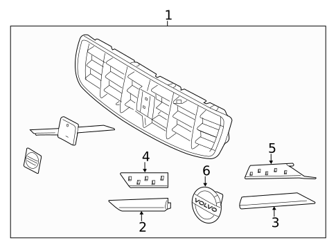 Grille & Components for 2011 Volvo XC70 #0